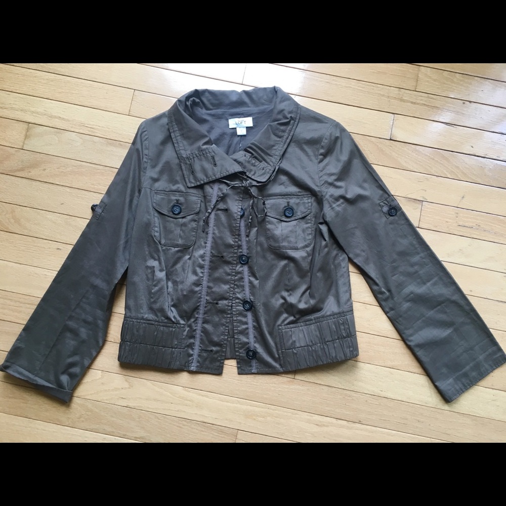Ann Taylor Army green lightweight jacket S